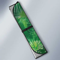 Custom Disc Golf Auto Sun Shade with Green Tie Dye Basket and Player Silhouette - Wonder Print Shop
