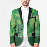 Custom Disc Golf Blazer with Green Tie Dye Basket and Player Silhouette - Wonder Print Shop