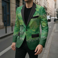 Custom Disc Golf Blazer with Green Tie Dye Basket and Player Silhouette - Wonder Print Shop