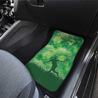 Custom Disc Golf Car Mats with Green Tie Dye Basket and Player Silhouette - Wonder Print Shop