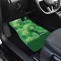 Custom Disc Golf Car Mats with Green Tie Dye Basket and Player Silhouette - Wonder Print Shop