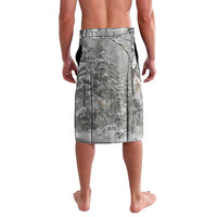 Custom Bluegill Ice Fishing Winter Camo Lavalava with Snowy Forest Background Colorful Fish - Wonder Print Shop