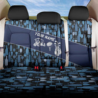 Custom Blue Wine Camo Pattern Golf Back Car Seat Cover with Blue Golf Club Pattern Cart and Ball Graphic - Wonder Print Shop