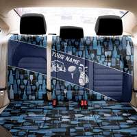 Custom Blue Wine Camo Pattern Golf Back Car Seat Cover with Blue Golf Club Pattern Cart and Ball Graphic - Wonder Print Shop