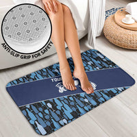 Custom Blue Wine Camo Pattern Golf Bathroom Set with Blue Golf Club Pattern Cart and Ball Graphic - Wonder Print Shop