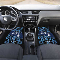 Custom Blue Wine Camo Pattern Golf Car Mats with Blue Golf Club Pattern Cart and Ball Graphic - Wonder Print Shop