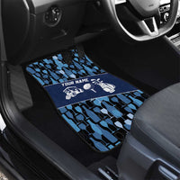 Custom Blue Wine Camo Pattern Golf Car Mats with Blue Golf Club Pattern Cart and Ball Graphic - Wonder Print Shop