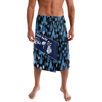 Custom Blue Wine Camo Pattern Golf Lavalava with Blue Golf Club Pattern Cart and Ball Graphic - Wonder Print Shop