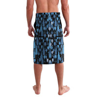 Custom Blue Wine Camo Pattern Golf Lavalava with Blue Golf Club Pattern Cart and Ball Graphic - Wonder Print Shop