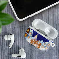 Funny Christmas Reindeer Bowling Custom AirPods Case with Reindeer Snow Scene - Wonder Print Shop
