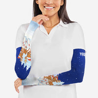Funny Christmas Reindeer Bowling Custom Arm Sleeves with Reindeer Snow Scene - Wonder Print Shop