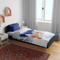 Funny Christmas Reindeer Bowling Custom Bedding Set with Reindeer Snow Scene - Wonder Print Shop