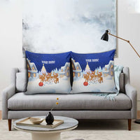 Funny Christmas Reindeer Bowling Custom Pillow Cover with Reindeer Snow Scene - Wonder Print Shop