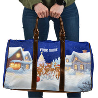 Funny Christmas Reindeer Bowling Custom Travel Bag with Reindeer Snow Scene - Wonder Print Shop