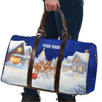 Funny Christmas Reindeer Bowling Custom Travel Bag with Reindeer Snow Scene - Wonder Print Shop