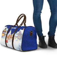 Funny Christmas Reindeer Bowling Custom Travel Bag with Reindeer Snow Scene - Wonder Print Shop