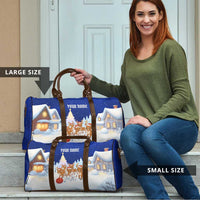 Funny Christmas Reindeer Bowling Custom Travel Bag with Reindeer Snow Scene - Wonder Print Shop