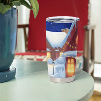 Funny Christmas Reindeer Bowling Custom Tumbler Cup with Reindeer Snow Scene - Wonder Print Shop