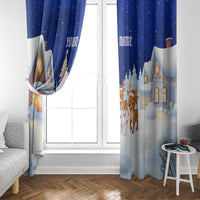 Funny Christmas Reindeer Bowling Custom Window Curtain with Reindeer Snow Scene - Wonder Print Shop