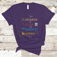 Back To School T Shirt Mistakes Allow Thinking To Happen, Math Teacher TS05 - Wonder Print Shop