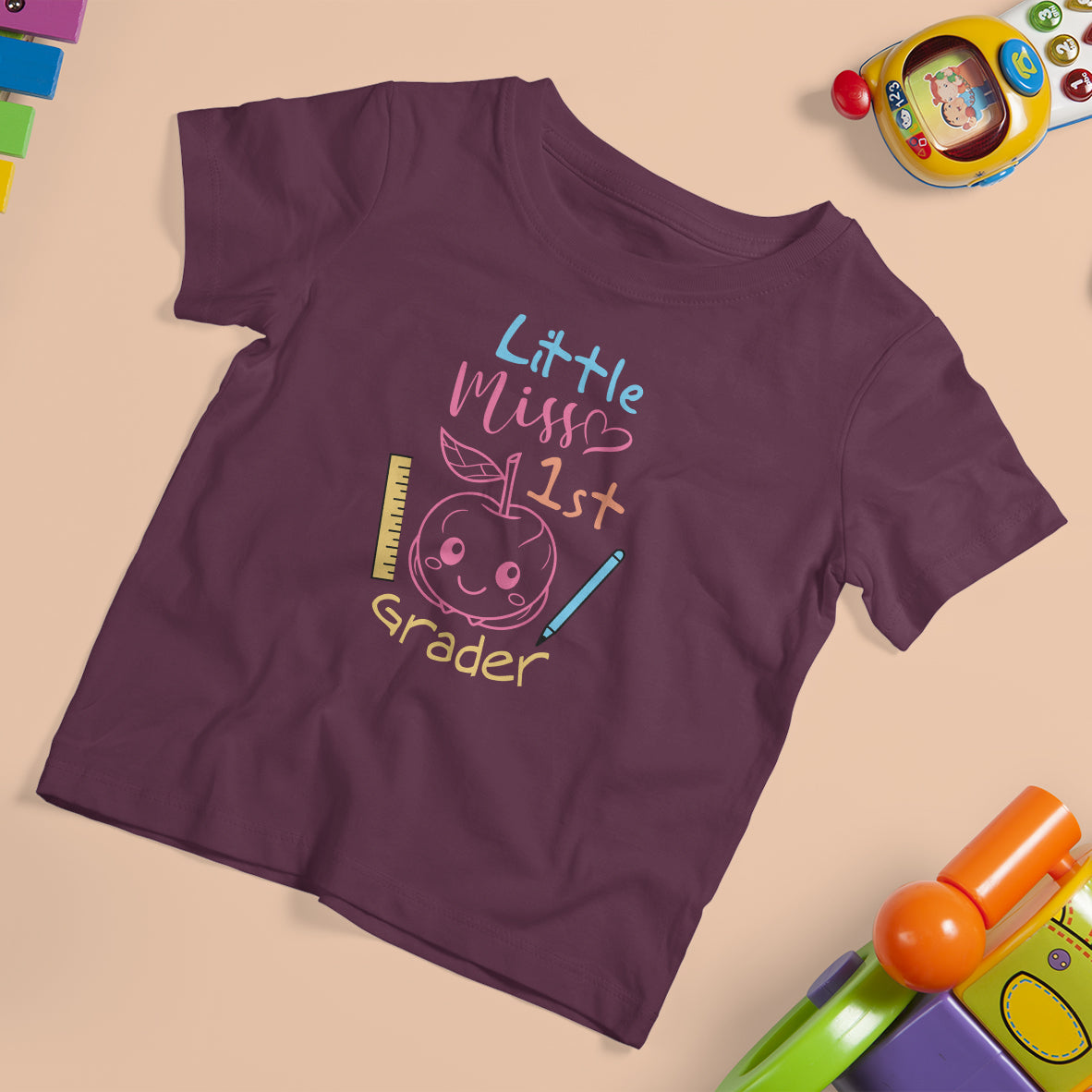 Back To School T Shirt For Kid Little Miss 1st Garder, First Day Of School TS05 - Wonder Print Shop