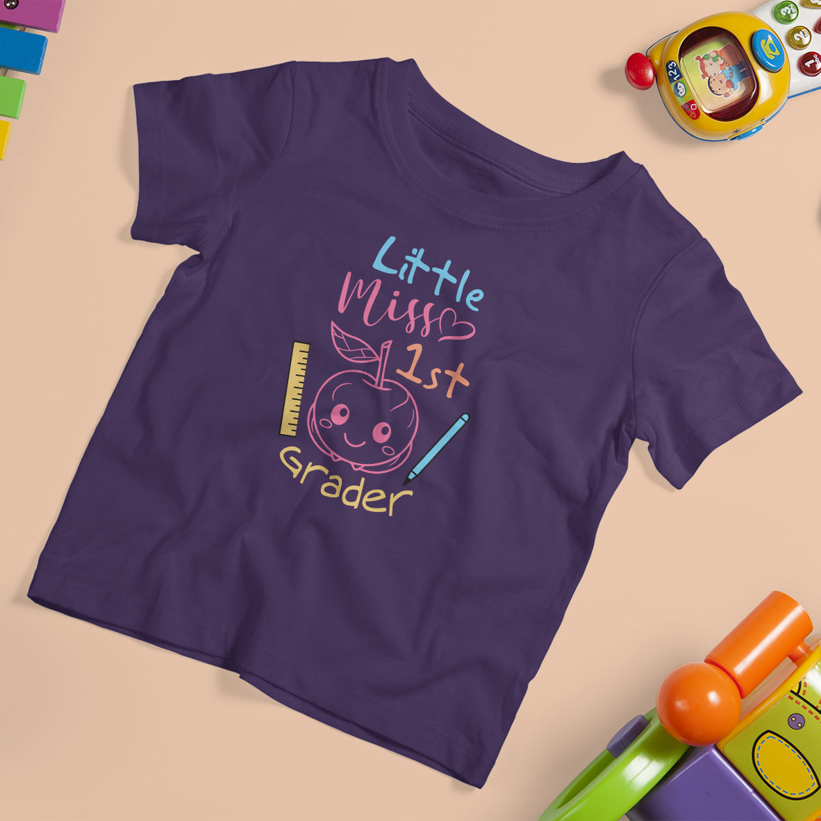Back To School T Shirt For Kid Little Miss 1st Garder, First Day Of School TS05 - Wonder Print Shop