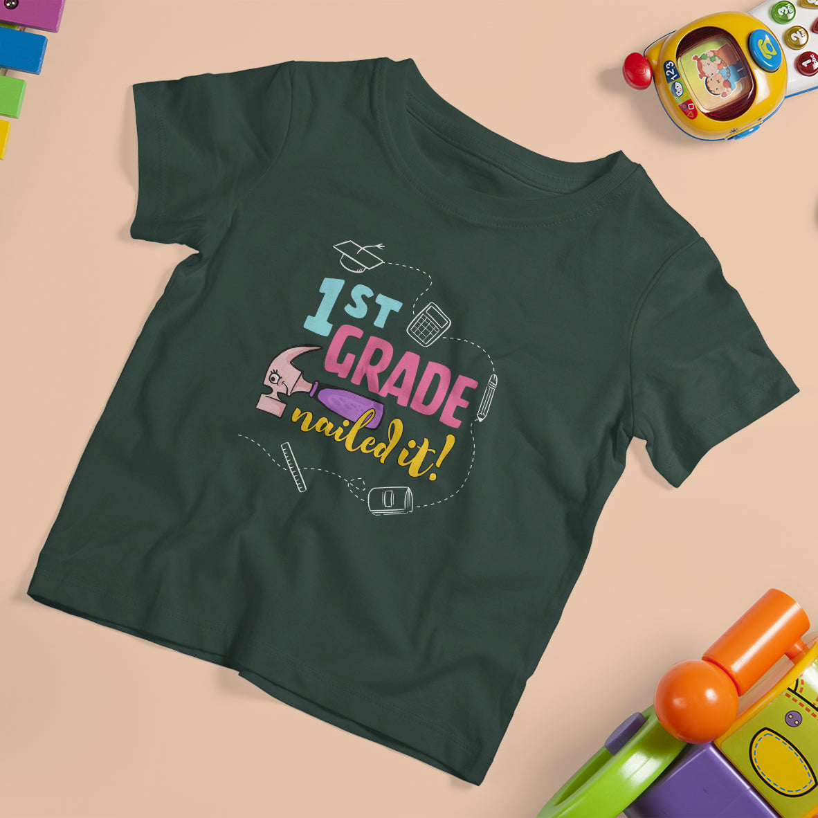 Back To School T Shirt For Kid 1st Grade Nailed It, First Day Of School TS05 - Wonder Print Shop