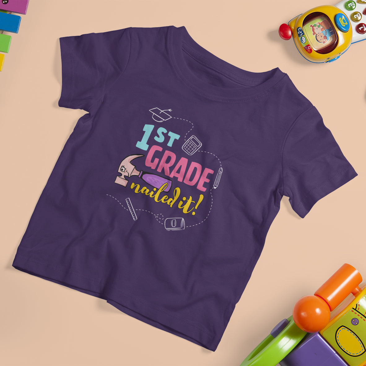 Back To School T Shirt For Kid 1st Grade Nailed It, First Day Of School TS05 - Wonder Print Shop