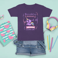 Back To School T Shirt For Kid This Is What An Awesome 2nd Grader Looks Like Unicorn TS05 - Wonder Print Shop
