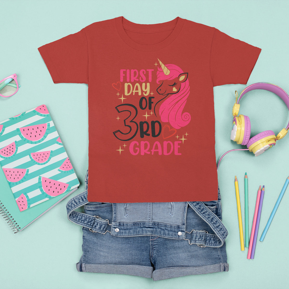 Back To School T Shirt For Kid Happy First Day Of 3rd Unicorn TS05 - Wonder Print Shop