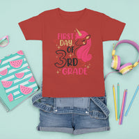 Back To School T Shirt For Kid Happy First Day Of 3rd Unicorn TS05 - Wonder Print Shop