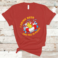 Drinkinng Beer T Shirt I Drink Beer And Pee In Pools, Funny Sarcastic Sayings TS05 - Wonder Print Shop