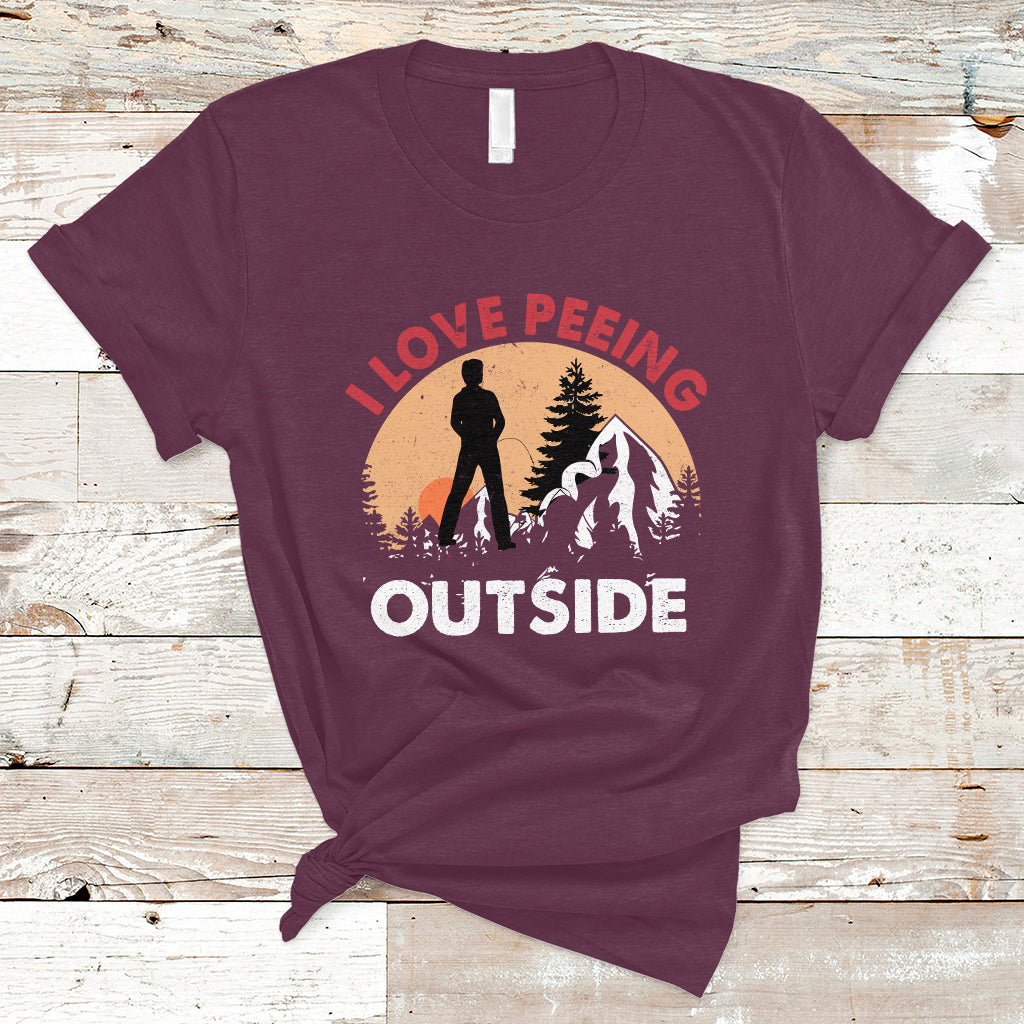 Funny Camping T Shirt I Love Peeing Outside, Funny Sarcastic Sayings TS05 - Wonder Print Shop