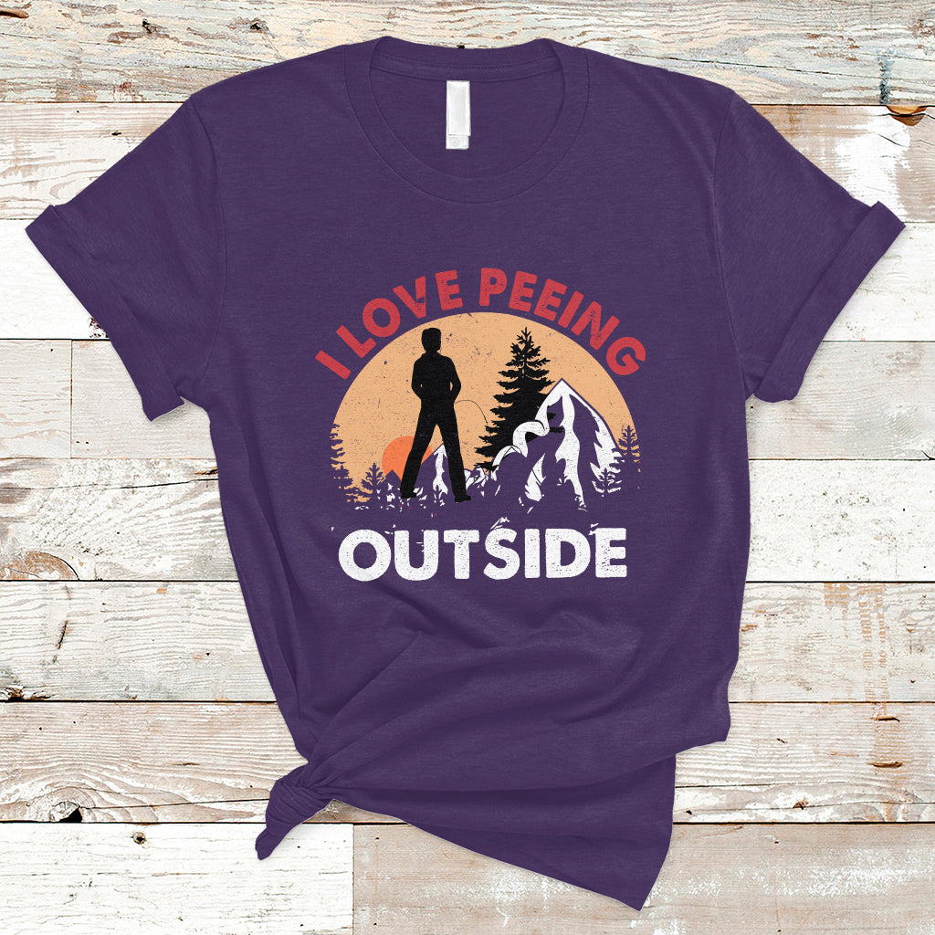 Funny Camping T Shirt I Love Peeing Outside, Funny Sarcastic Sayings TS05 - Wonder Print Shop