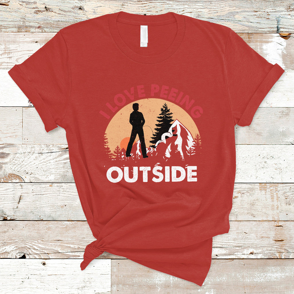 Funny Camping T Shirt I Love Peeing Outside, Funny Sarcastic Sayings TS05 - Wonder Print Shop