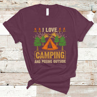 Funny Camping T Shirt I Love Camping And Peeing Outside, Funny Sarcastic Sayings TS05 - Wonder Print Shop