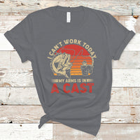 Funny Fishing T Shirt I Can't Work To Day My Arms Is In A Cast TS05 - Wonder Print Shop
