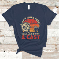 Funny Fishing T Shirt I Can't Work To Day My Arms Is In A Cast TS05 - Wonder Print Shop