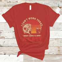 Funny Fishing T Shirt I Can't Work To Day My Arms Is In A Cast TS05 - Wonder Print Shop