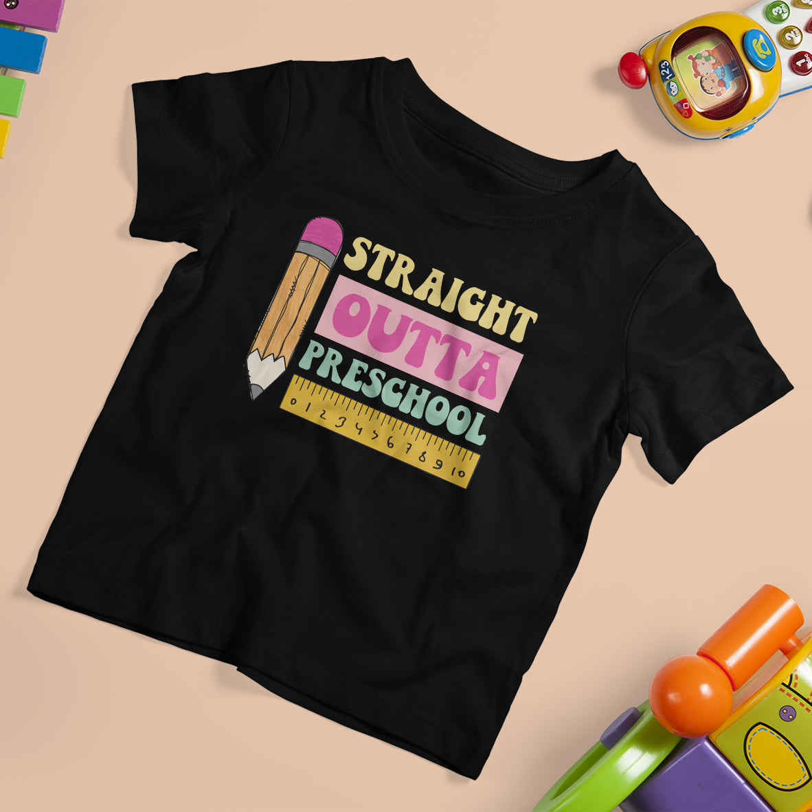 Cute Back To School T Shirt Straight Outta Preschool TS05 - Wonder Print Shop