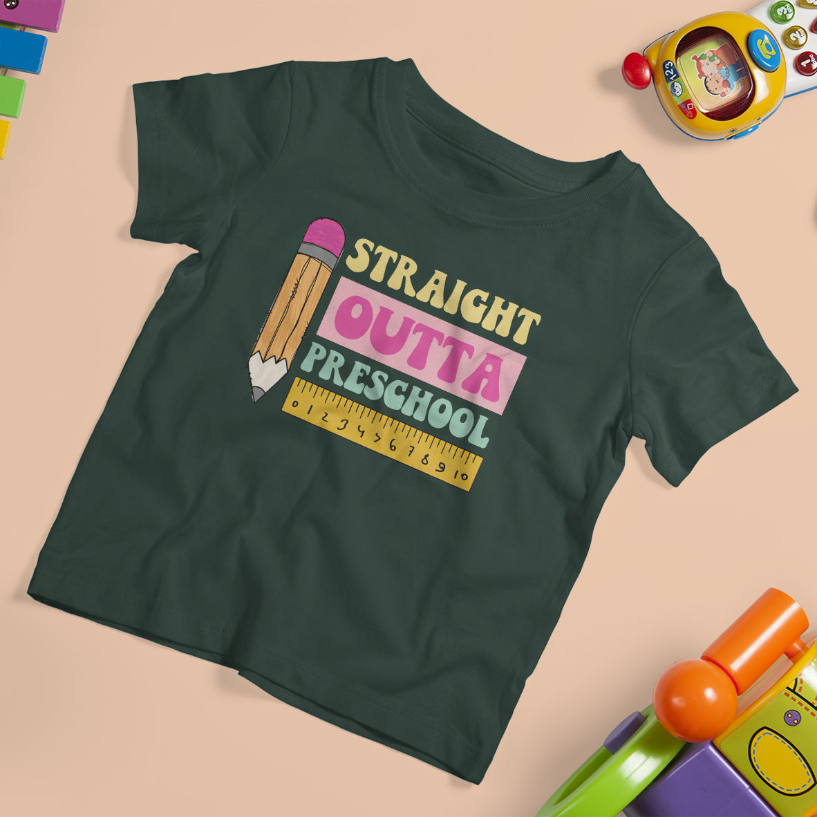 Cute Back To School T Shirt Straight Outta Preschool TS05 - Wonder Print Shop