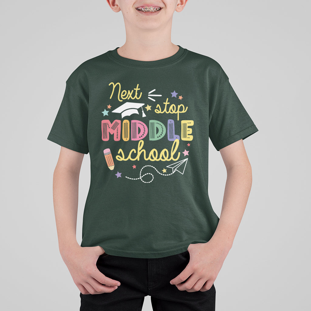Cute Back To School T Shirt Next Stop Middle School Students TS05 - Wonder Print Shop
