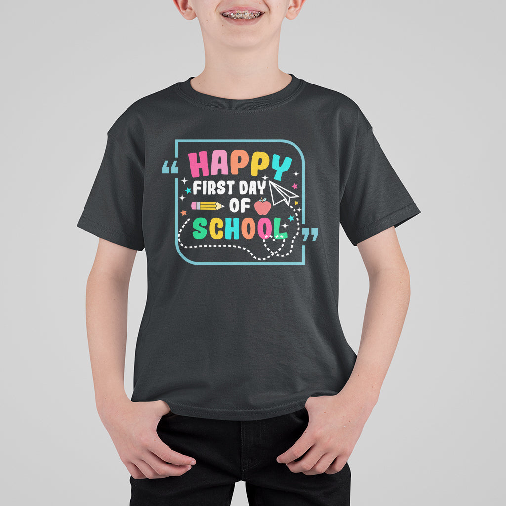 Cute Back To School T Shirt Happy First Day Of School, Funny Teachers Students TS05 - Wonder Print Shop