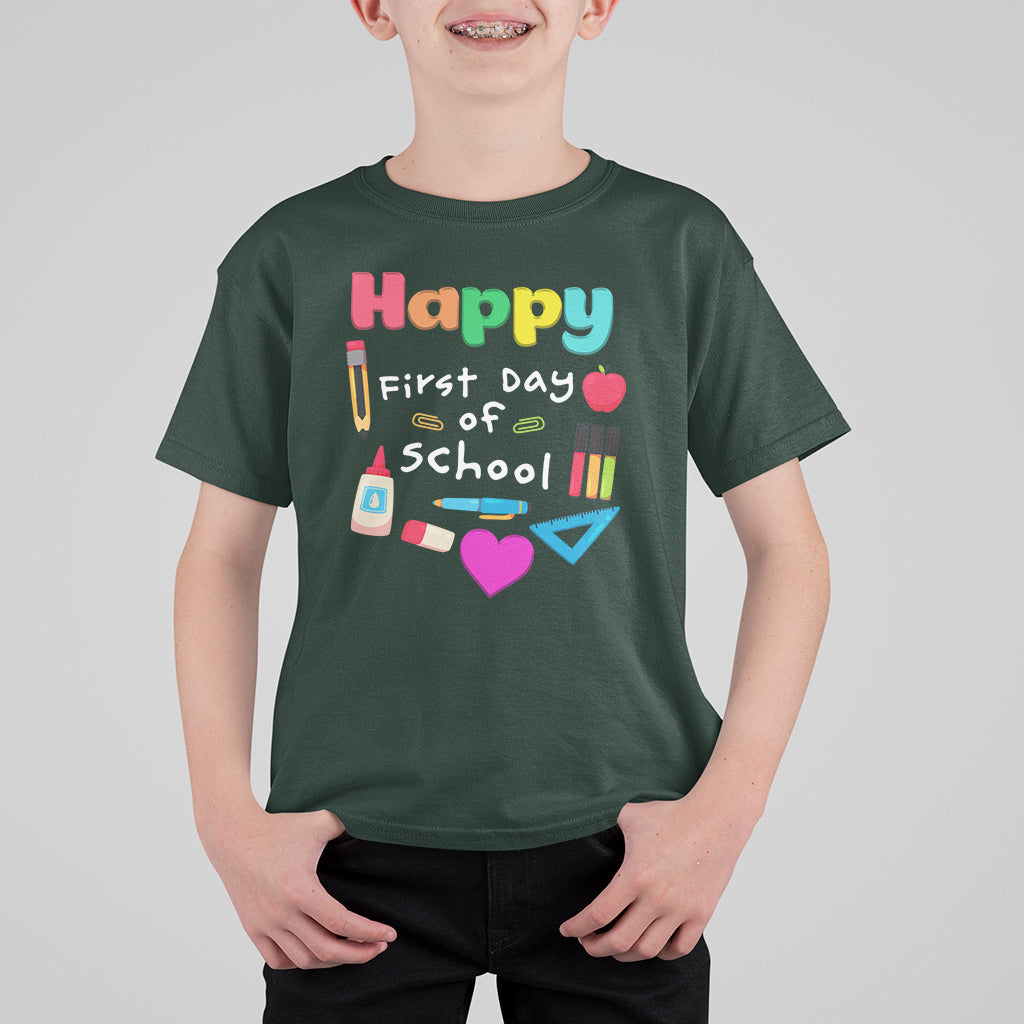 Cute Back To School T Shirt Happy First Day Of School TS05 - Wonder Print Shop