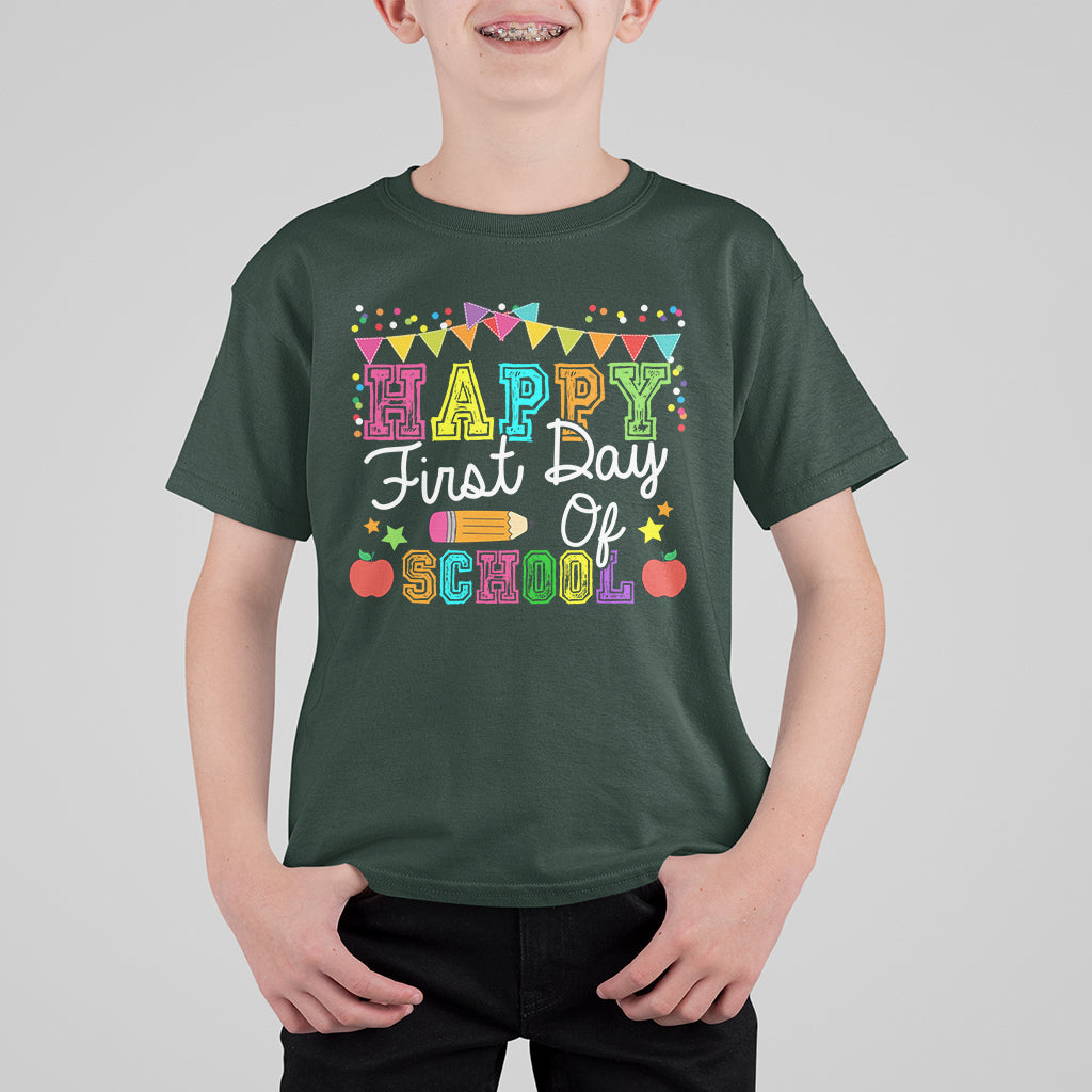 Cute Back To School T Shirt Happy First Day Of School TS05 - Wonder Print Shop