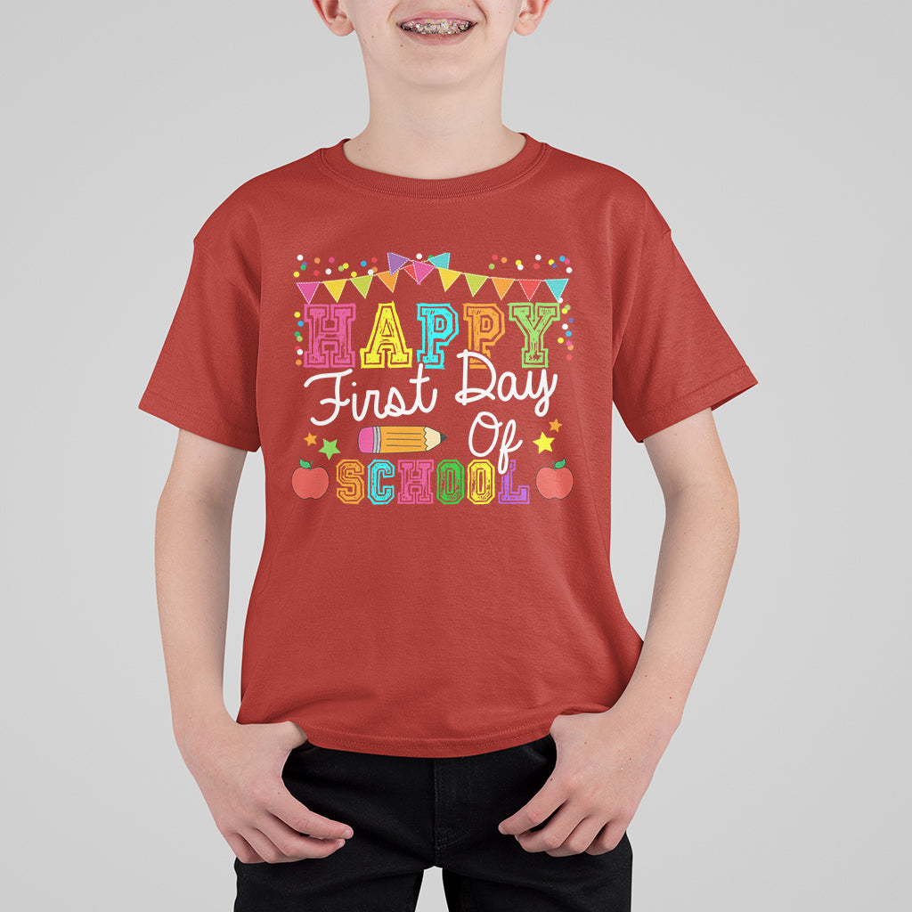 Cute Back To School T Shirt Happy First Day Of School TS05 - Wonder Print Shop