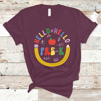 Cute Back To School T Shirt Hello Pre-K, Funny Teacher Student TS05 - Wonder Print Shop