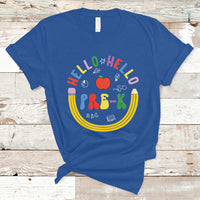 Cute Back To School T Shirt Hello Pre-K, Funny Teacher Student TS05 - Wonder Print Shop