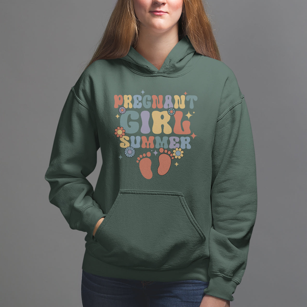 Pregnancy Announcement Hoodie Pregnant Girl Summer TS05 - Wonder Print Shop