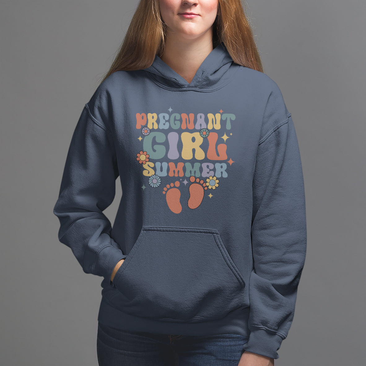 Pregnancy Announcement Hoodie Pregnant Girl Summer TS05 - Wonder Print Shop